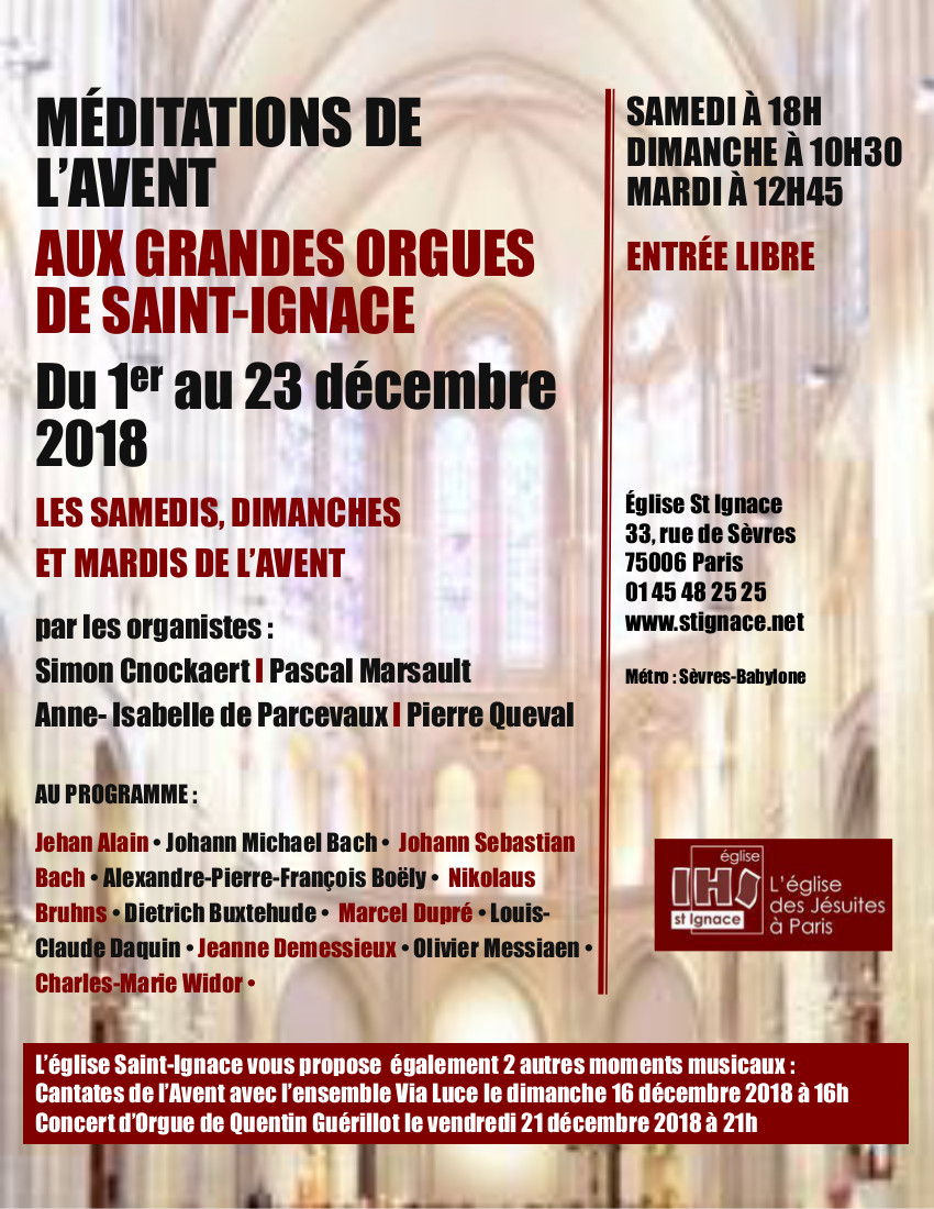 Affiche mditations de lAvent Df 2018