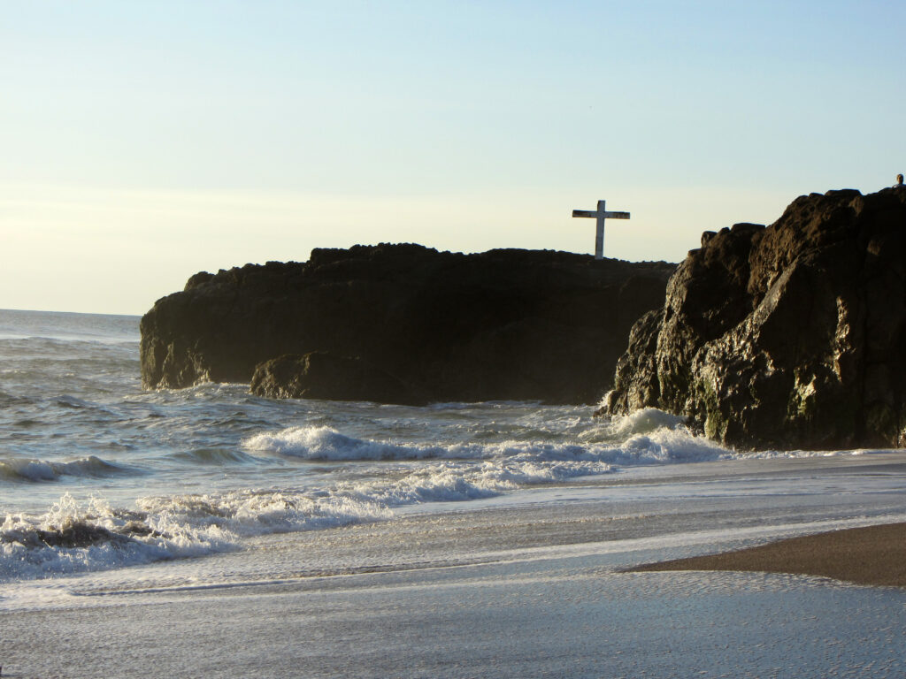 NATURE – Mer croix soleil couchat