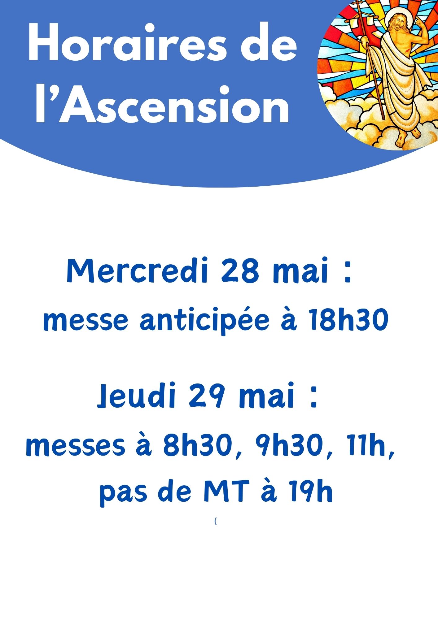 2025 – 05 Horaires Ascension
